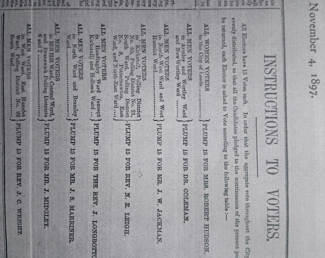 Instructions to Voters